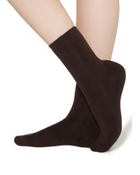 Calzedonia Short Cotton Thermal Socks - Brown