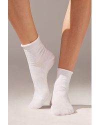 Calzedonia - Short Socks With Linen Without Borders - Lyst