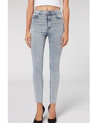 Calzedonia - Soft Touch High-Waist Skinny Push-Up Jeans - Lyst