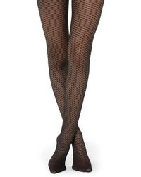Calzedonia Fishnet Tulle Effect Tights - Black