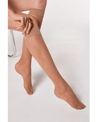 Calzedonia - Eco Diamond-Patterned Mesh Knee-Highs Socks - Lyst