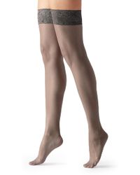Calzedonia 20 Denier Sheer Thigh-highs - Gray