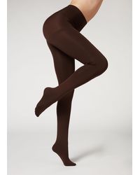 Calzedonia Thermal Super Opaque Tights - Brown
