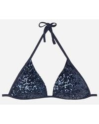 Calzedonia - Graduated Padded Triangle Bikini Top Glowing Surface - Lyst