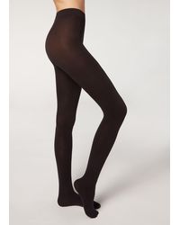 Collant 40 denari stampa king e queenCalzedonia in Cotone di colore Nero |  Lyst
