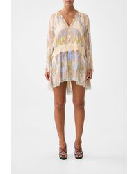 CAMILLA - Relaxed Short Dress With Dropped Waist East Of Istanbul - Lyst