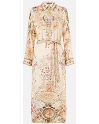 CAMILLA - Shirt Dress With Back Button Detail Adorned - Lyst