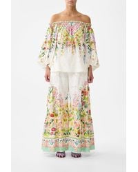 CAMILLA - Frill Off Shoulder Top The Call Of Catalonia - Lyst