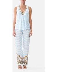 CAMILLA - Bias Cut Drawstring Pant Spirit Of Stripes - Lyst