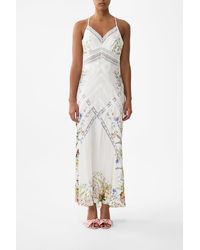 CAMILLA - Lace Splice Bias Long Dress Dressing Room Drama - Lyst