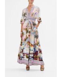 CAMILLA - Waisted Dress With Hem Ruffle Call Me - Lyst