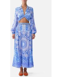 CAMILLA - Panelled Flared Long Skirt The Bosphorous - Lyst
