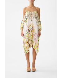 CAMILLA - Short Drop Shoulder Strap Kaftan The Call Of Catalonia - Lyst