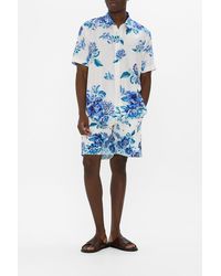 CAMILLA - Mid Length Trail Short With Fixed Waist A Ceramic Garden - Lyst