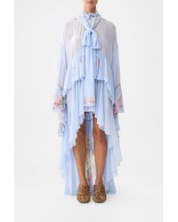 CAMILLA - Ruffle High Low Dress With Long Sleeve Tiled - Lyst