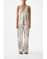 CAMILLA - V-Neck Top With Knot Back Lady Lionheart - Lyst