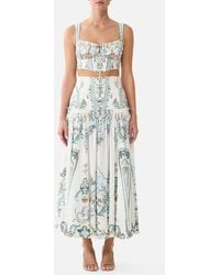 CAMILLA - Cropped Corset Top With Gathered Bust Ballad Of The Bibliothèque - Lyst