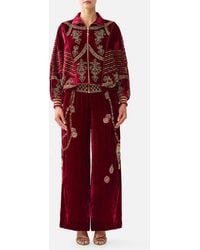 CAMILLA - Velvet Relaxed Track Pant With Side Panel Call Me A Carriage - Lyst
