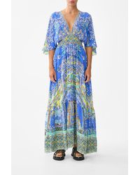 CAMILLA - Waisted Dress With Hem Ruffle Beneath The Andalusian Sun - Lyst