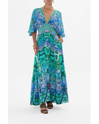 CAMILLA - Waisted Dress With Hem Ruffle Land Of Wonder - Lyst