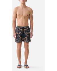 CAMILLA - Mid Length Boardshort With Elastic Waist Amulets And Alchemy - Lyst