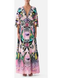 CAMILLA - Waisted Dress With Hem Ruffle Millamorphosis - Lyst