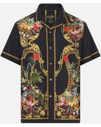 CAMILLA - Short Sleeve Camp Collared Shirt Palace Zoology - Lyst