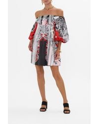CAMILLA - Off Shoulder Puff Dress Mark Of Medusa - Lyst