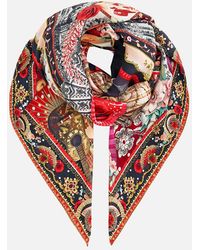 CAMILLA - Large Crystalled Silk Square Scarf Daughters Of Duende - Lyst