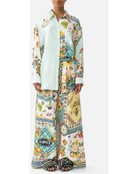 CAMILLA - Wide Leg Trouser With Front Pockets Magic Of The Mercado - Lyst