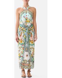 CAMILLA - Layered Long Sarong With Tie Front Magic Of The Mercado - Lyst