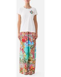 CAMILLA - Slim Fit Round Neck T-Shirt Meet Me - Lyst