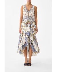 CAMILLA - V Neckline High Low Dress The Pottery Parlour - Lyst