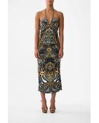 CAMILLA - Cut Out Sleeveless Jersey Halter Neck Dress - Lyst
