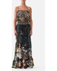 CAMILLA - Shirred Waist Long Dress Palace Zoology - Lyst