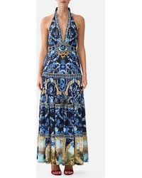 CAMILLA - Halter Jersey Dress With Tiered Skirt Sweet Sacré Bleu - Lyst