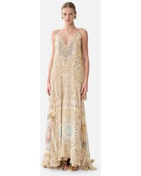 CAMILLA - Gown With Draped Open Back A Beloved Boudoir - Lyst