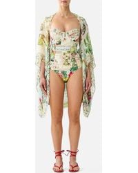 CAMILLA - Silk Chiffon Shrug La Belle Botanique - Lyst