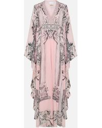 CAMILLA - Long Kaftan With Waist Detail Cave Of Wonders - Lyst