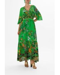 CAMILLA - Waisted Dress With Hem Ruffle Good Vibes Generation - Lyst