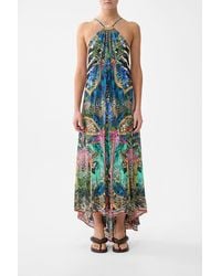 CAMILLA - Gather Neck Hardware Maxi Dress Animal Alchemy - Lyst