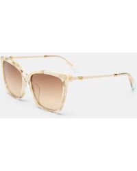 CAMILLA - Deep Sea Dive Sunglasses Ivory Marble Linen - Lyst