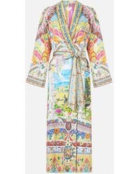 CAMILLA - Long Robe With Flared Sleeve Navàs Nouveau - Lyst