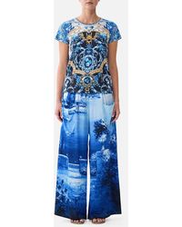 CAMILLA - Slim Fit Round Neck T-Shirt Sweet Sacré Bleu - Lyst