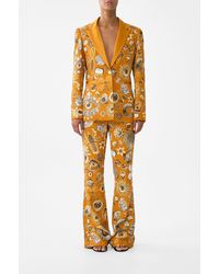 CAMILLA - Flare Trouser With Seam Detail Talismans Of Turkiye - Lyst