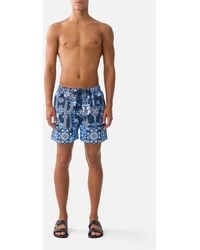 CAMILLA - Elastic Waist Mid Length Boardshorts - Lyst