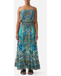 CAMILLA - Shirred Waist Long Dress Flamenco Euphoria - Lyst