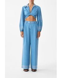 CAMILLA - Cropped Wrap Shirt The Hum Of The Alhambra - Lyst