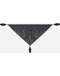 CAMILLA - Triangle Scarf With Tassels Zig Zag Zoo - Lyst