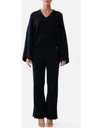 CAMILLA - Cropped Knit Pant Night Garden - Lyst